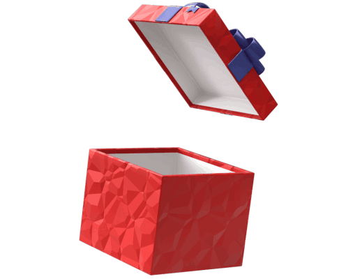 caixa de presente vermelha aberta